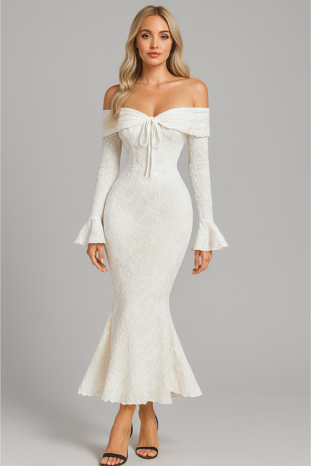 Robe moulante à manches longues