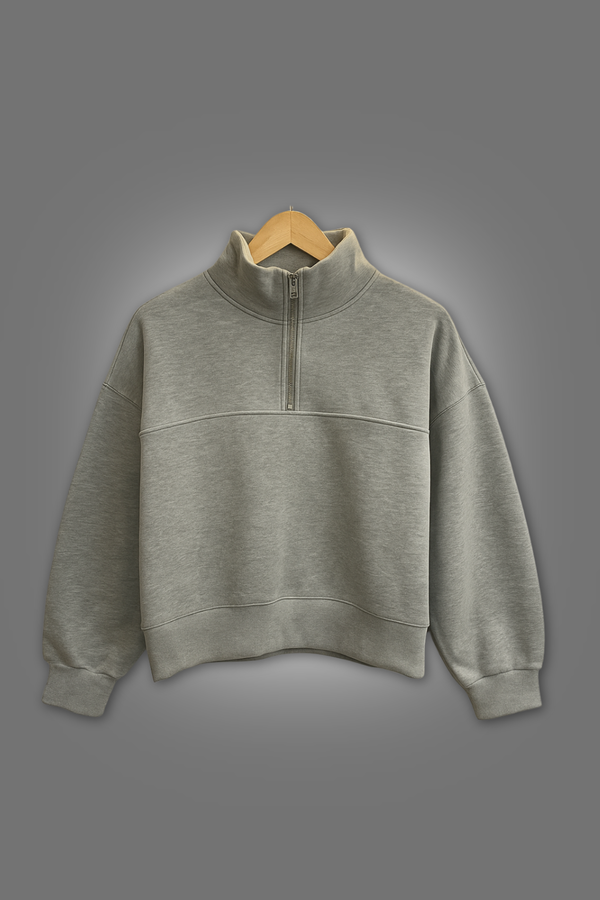 Sweat Demi-Zip Oversize