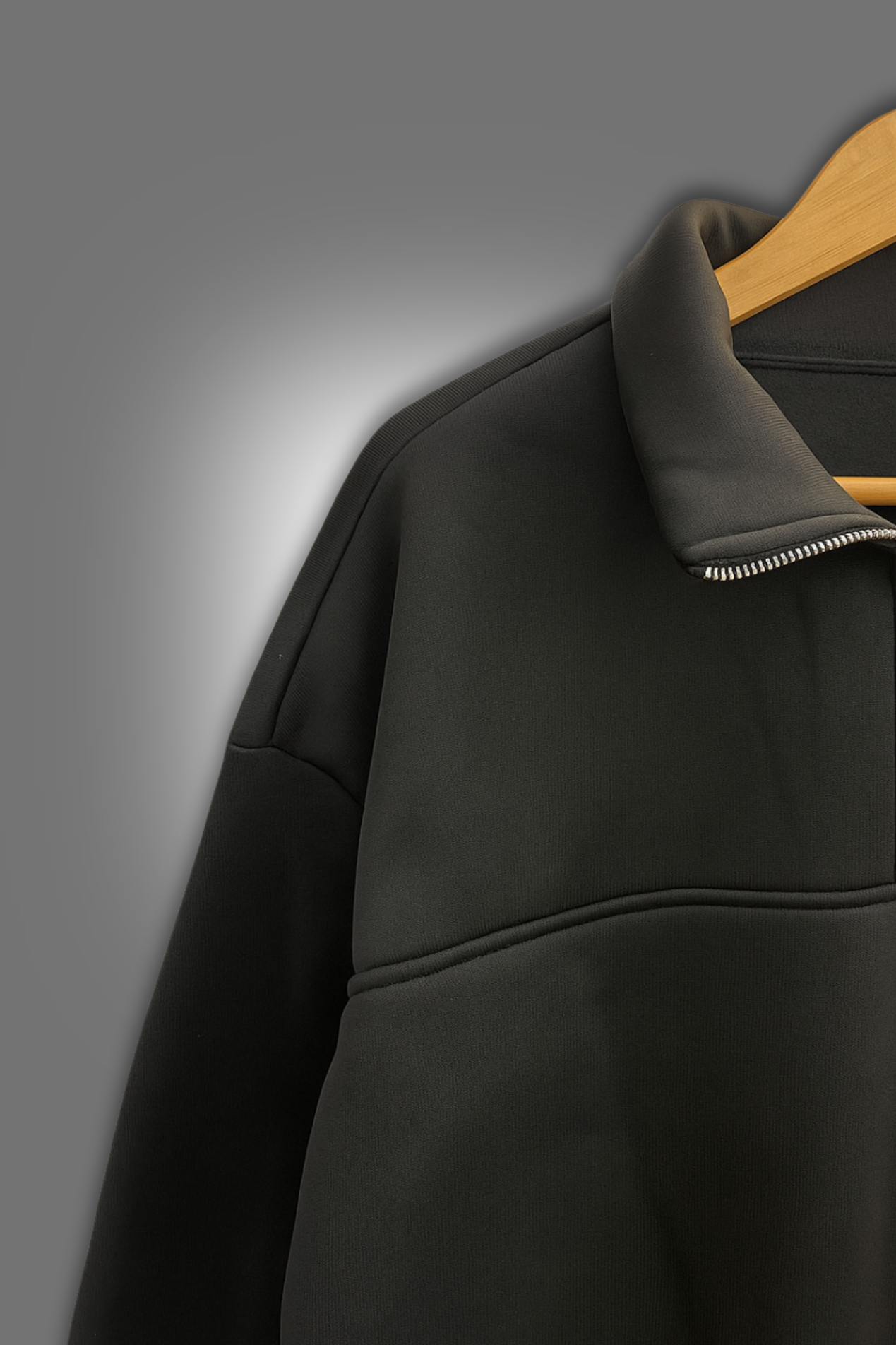 Sweat Demi-Zip Oversize