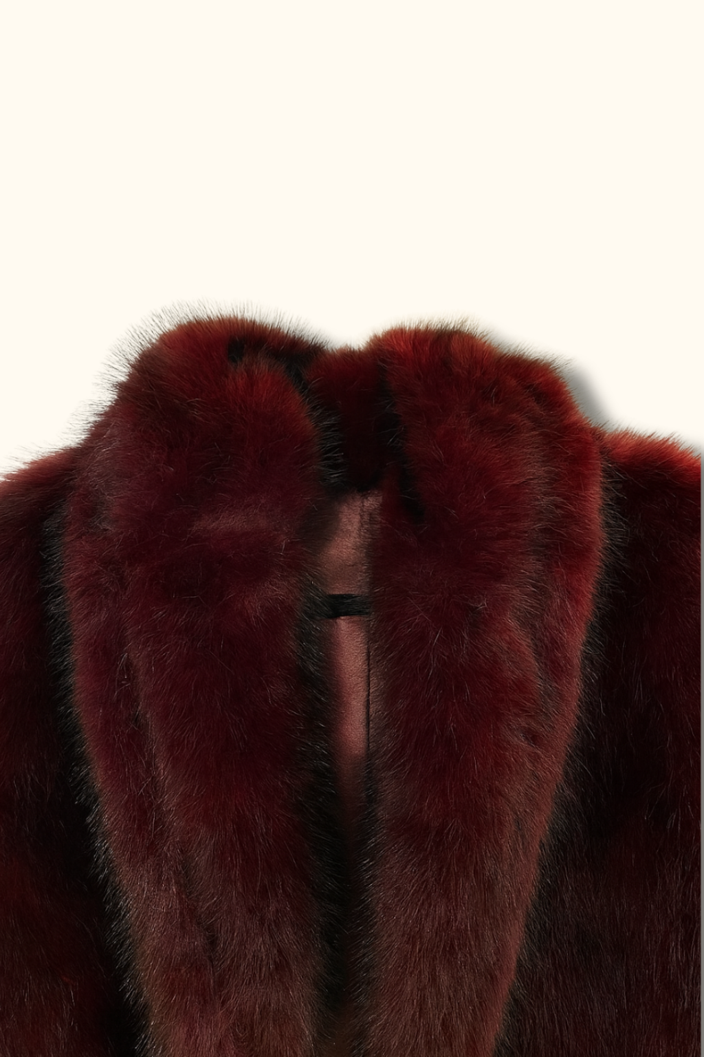 Veste Fourrure Bordeau