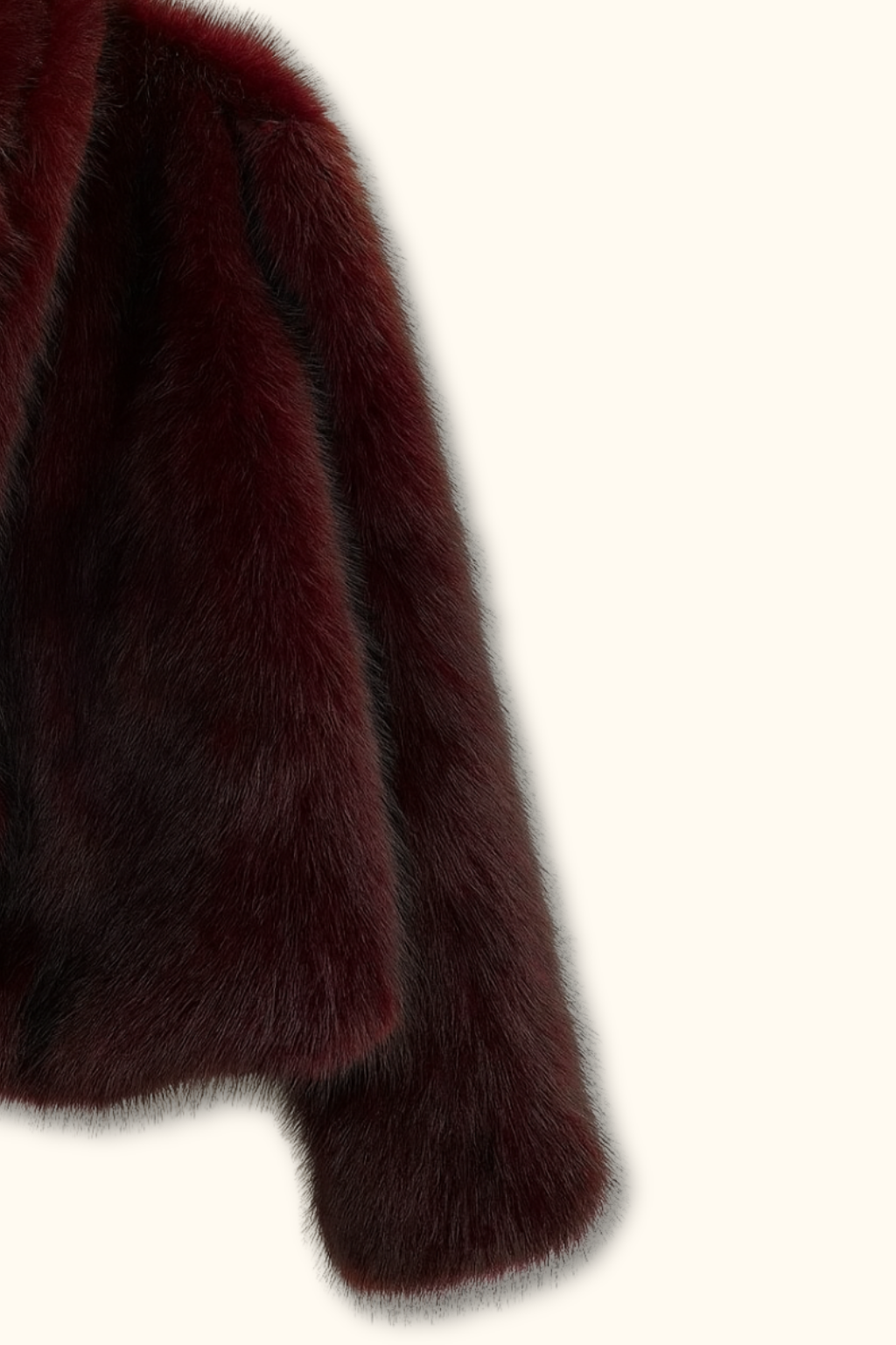 Veste Fourrure Bordeau