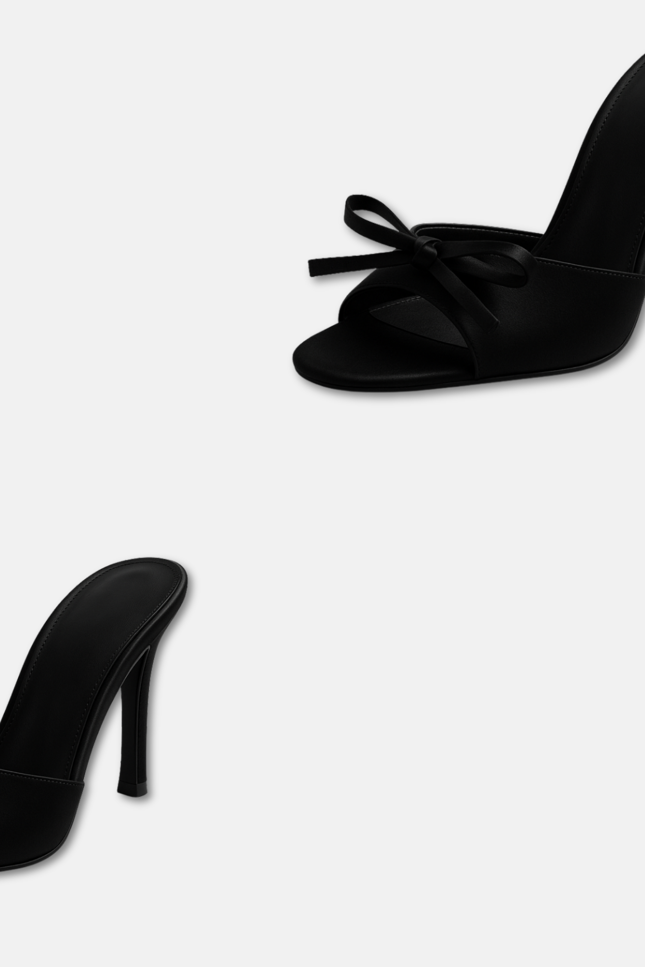 Mules glamour noir